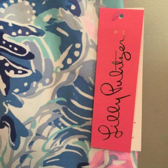 NWT Lilly Pulitzer Men sz S/Small Capri Swim Trunk Saltwater Blue Shade Seekers - Picture 6 of 10